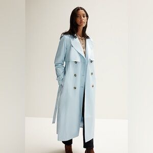 Etcetera Baby Blue Light Trench Coat